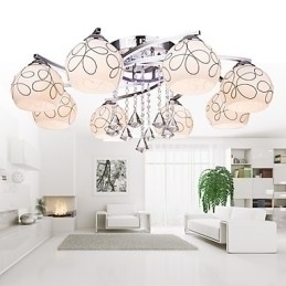Designer Touch Decorative Chandelier Modern Crystal Living 8 lights