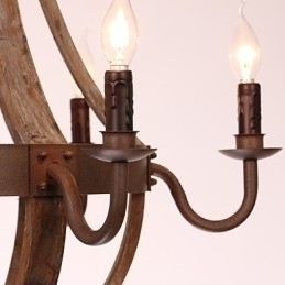 Designer Touch Decorative Chandelier 6 lights Vintage Retro Country Living Dining Garage Metal