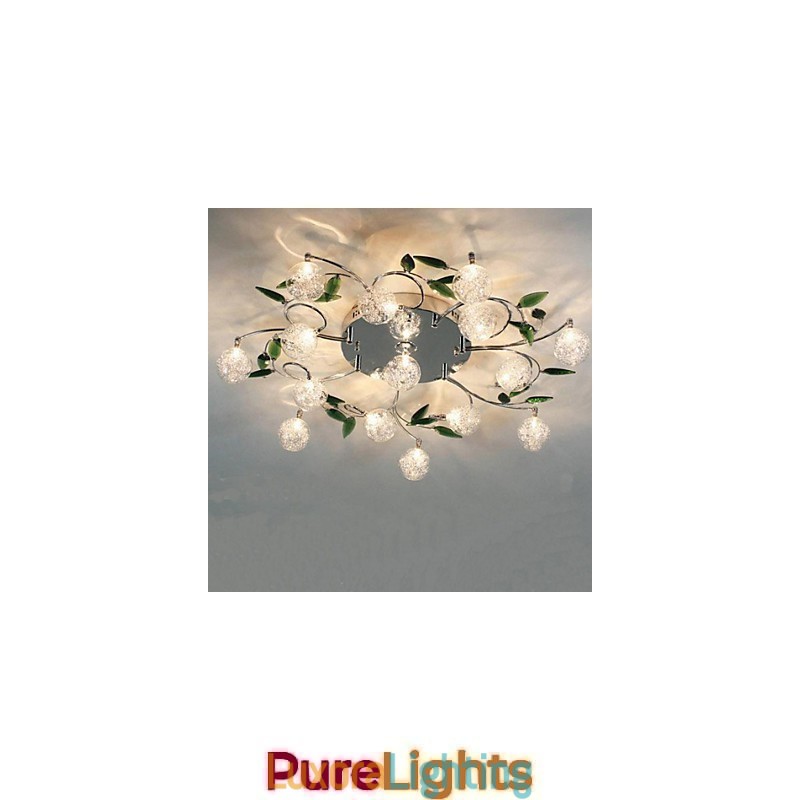 Designer Touch Decorative Green Crystal Ceiling Lamp Round Air Lights lamp lamp Iron