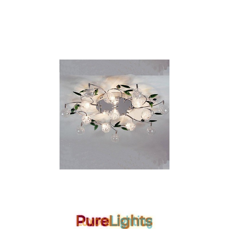 Designer Touch Decorative Green Crystal Ceiling Lamp Round Air Lights lamp lamp Iron