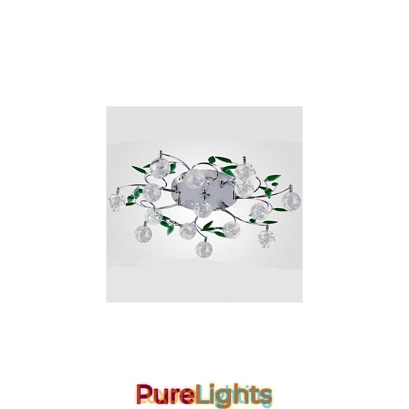 Designer Touch Decorative Green Crystal Ceiling Lamp Round Air Lights lamp lamp Iron