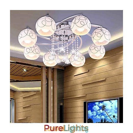 Designer Touch Decorative Flush Mount Modern Contemporary Metal