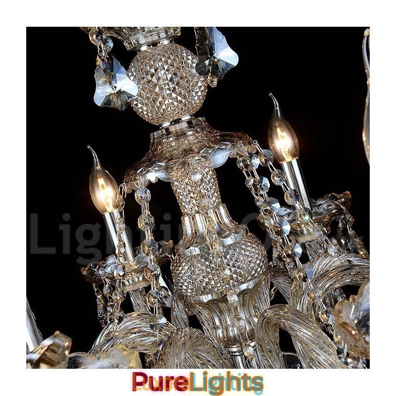 Designer Touch Decorative Cognac Crystal Color Pendant Light Crystal Modern Contemporary Traditional Classic Retro Lantern Country