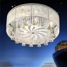 Designer Touch Decorative Flush Mount Crystal Modern Contemporary Glass