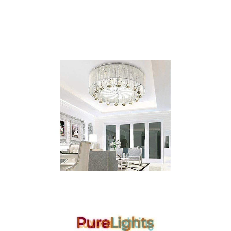 Designer Touch Decorative Flush Mount Crystal Modern Contemporary Glass