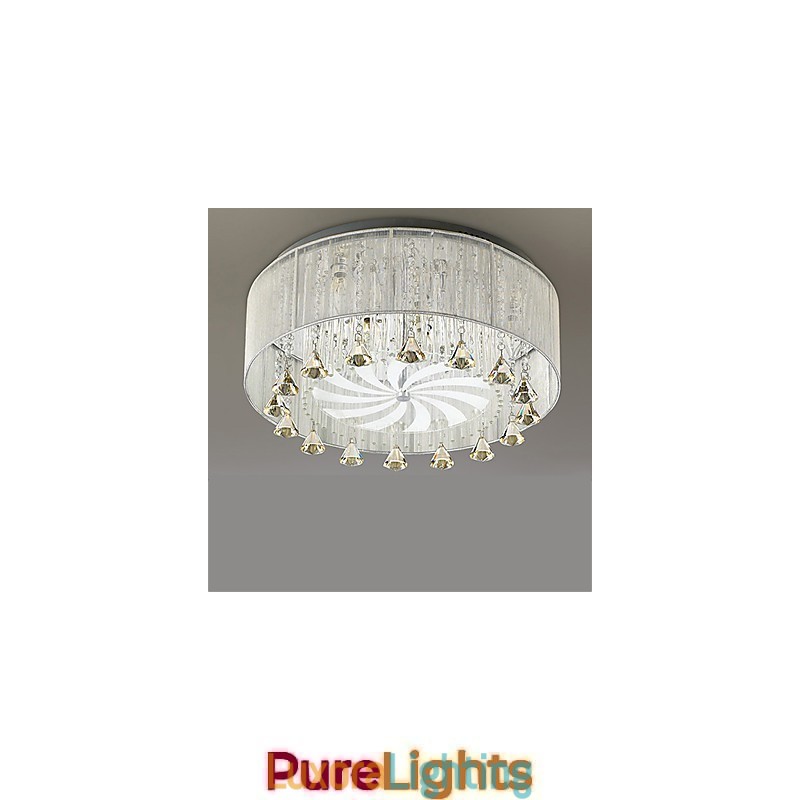 Designer Touch Decorative Flush Mount Crystal Modern Contemporary Glass