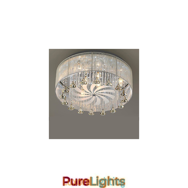 Designer Touch Decorative Flush Mount Crystal Modern Contemporary Glass