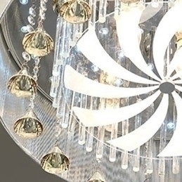 Designer Touch Decorative Flush Mount Crystal Modern Contemporary Glass