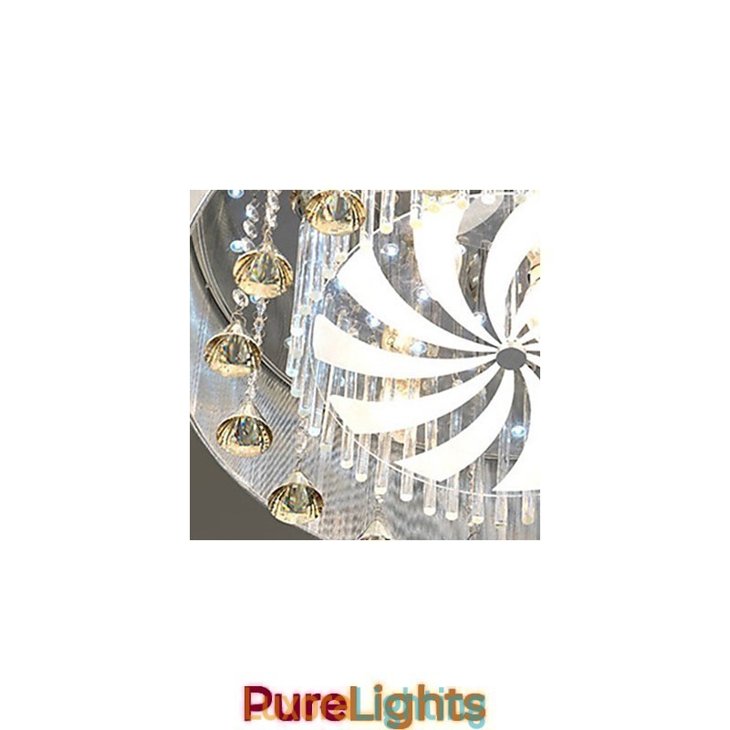 Designer Touch Decorative Flush Mount Crystal Modern Contemporary Glass