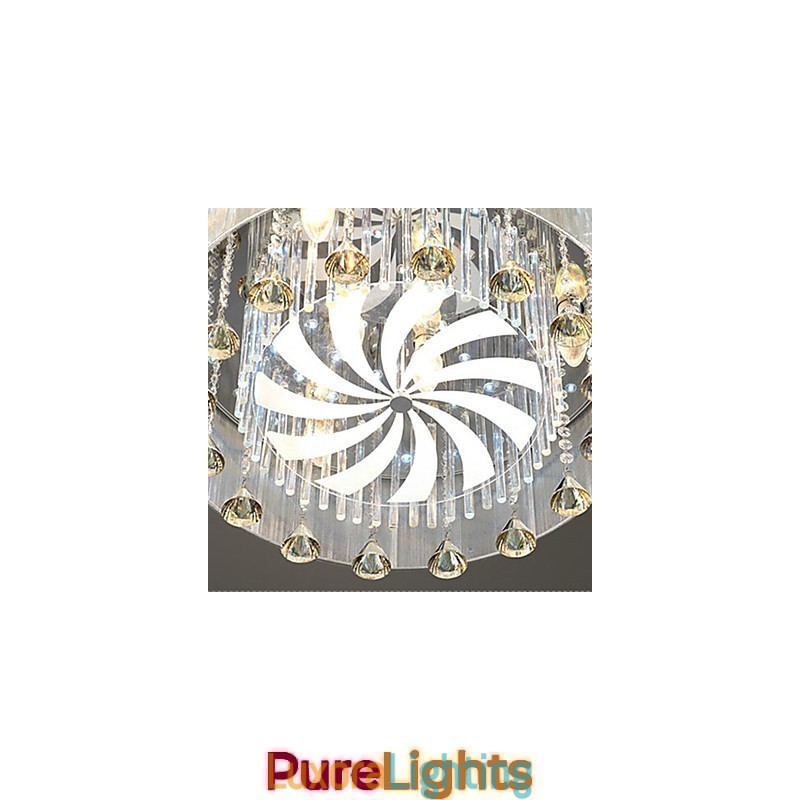 Designer Touch Decorative Flush Mount Crystal Modern Contemporary Glass