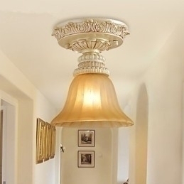 Designer Touch Decorative Traditional Classic Mini Style Painting Resin Flush Mount Spot Lights