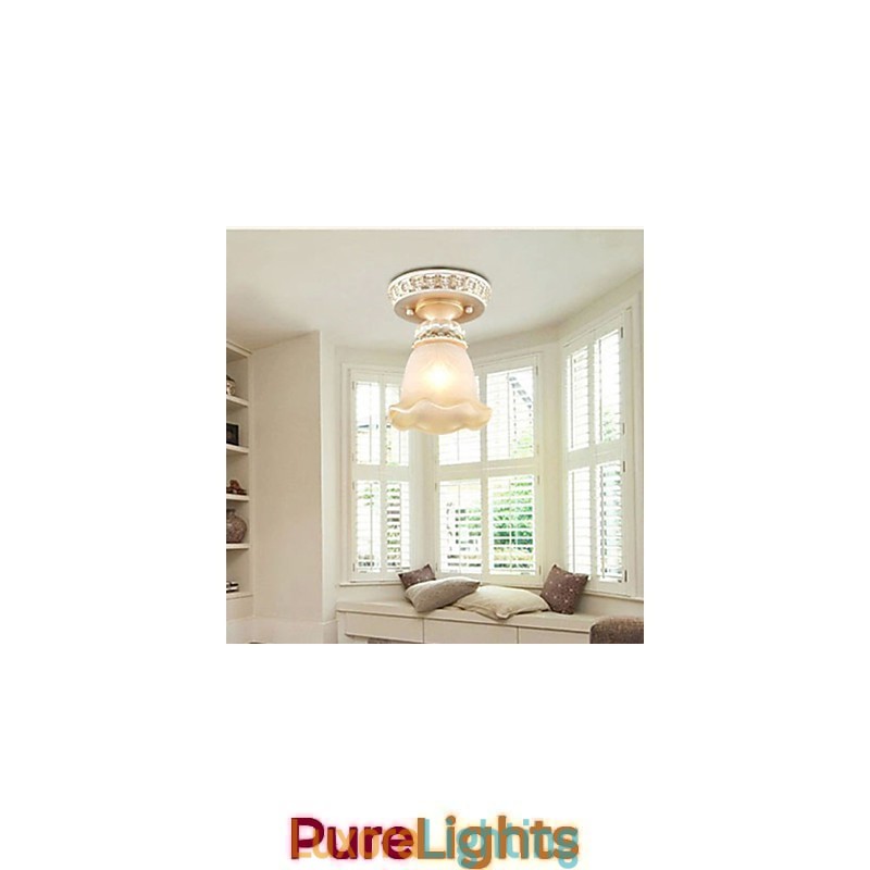 Designer Touch Decorative Traditional Classic Mini Style Painting Resin Flush Mount Spot Lights