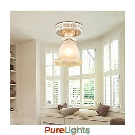 Designer Touch Decorative Traditional Classic Mini Style Painting Resin Flush Mount Spot Lights