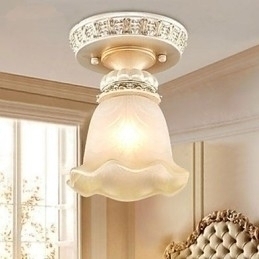 Designer Touch Decorative Traditional Classic Mini Style Painting Resin Flush Mount Spot Lights