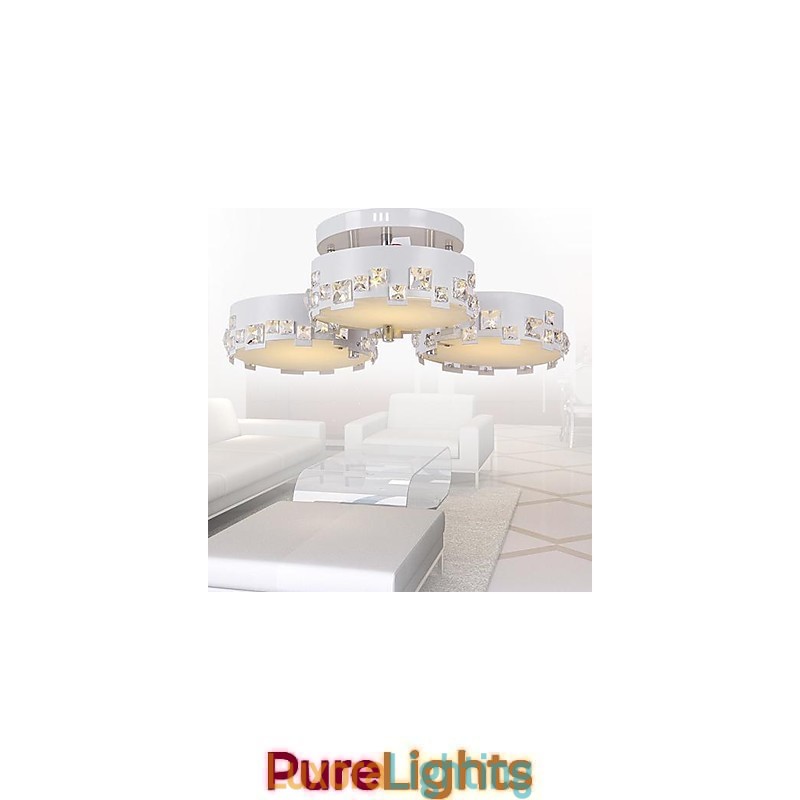 Designer Touch Decorative Modern Contemporary Crystal Painting Metal Flush Mount