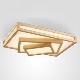 Designer Touch Decorative Modern Contemporary Mini Style Painting Wood Bamboo Flush Mount