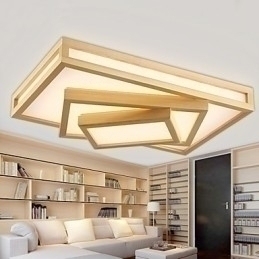 Designer Touch Decorative Modern Contemporary Mini Style Painting Wood Bamboo Flush Mount