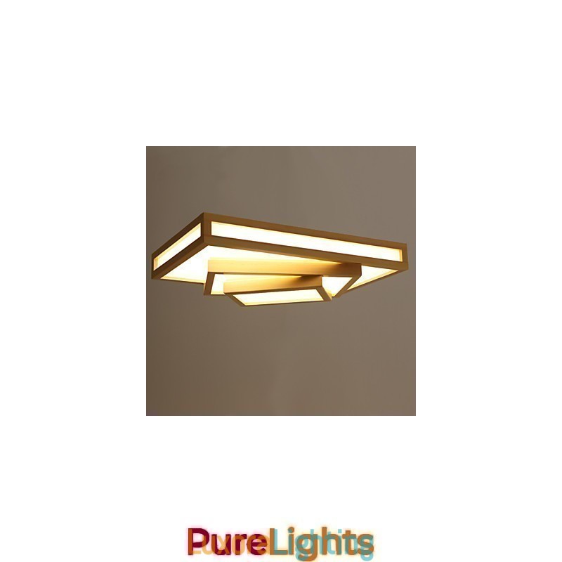 Designer Touch Decorative Modern Contemporary Mini Style Painting Wood Bamboo Flush Mount