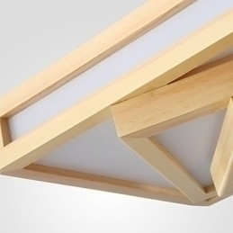 Designer Touch Decorative Modern Contemporary Mini Style Painting Wood Bamboo Flush Mount