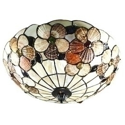 Designer Touch Decorative The Mediterranean Sea Shells Absorb Dome Light Rural Chimney 50 Cm In Diameter