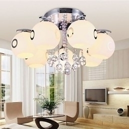 Designer Touch Decorative Flush Mount Crystal Modern Contemporary Glass