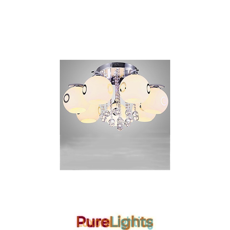 Designer Touch Decorative Flush Mount Crystal Modern Contemporary Glass