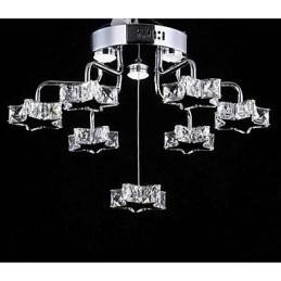 Designer Touch Decorative Flush Mount 7 Light Modern Electroplated Stainless