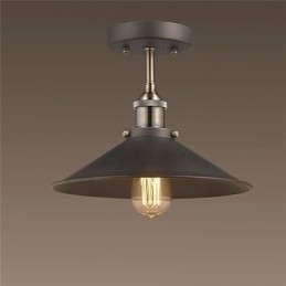 Designer Touch Decorative Vintage Mini Edison Ceiling Light 1 Light Metal Flush Mount
