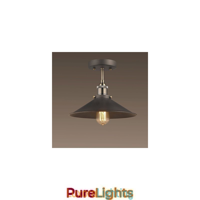 Designer Touch Decorative Vintage Mini Edison Ceiling Light 1 Light Metal Flush Mount