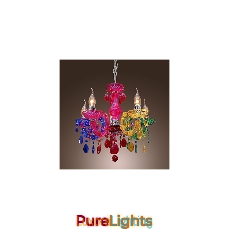 Designer Touch Decorative Traditional Classic Crystal Chrome Acrylic Chandelier