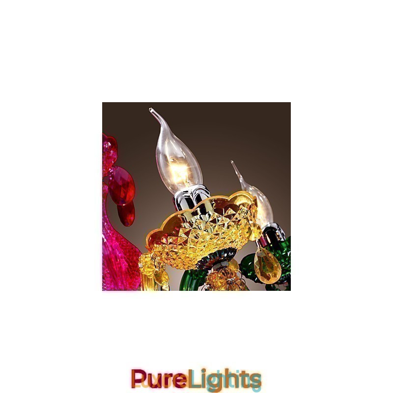 Designer Touch Decorative Traditional Classic Crystal Chrome Acrylic Chandelier