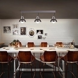 Designer Touch Decorative Flush Mount Trinal head Light White Glass Aluminum Frame Fashion Modern