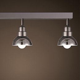 Designer Touch Decorative Flush Mount Trinal head Light White Glass Aluminum Frame Fashion Modern