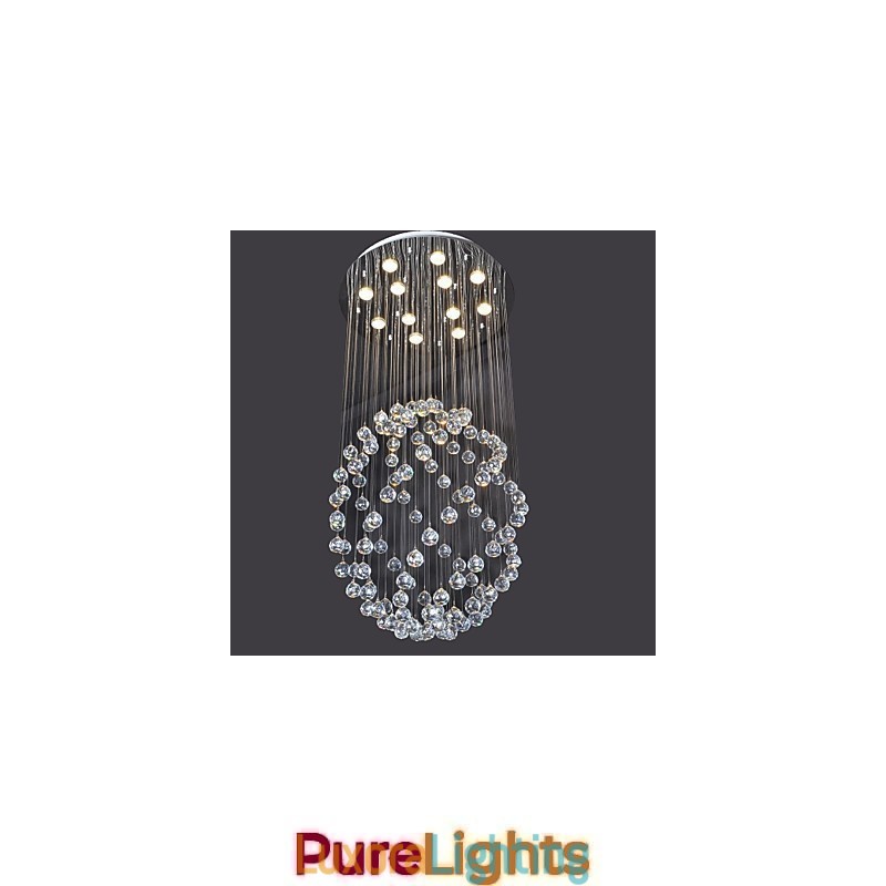 Designer Touch Decorative Modern Contemporary Crystal Chrome Metal Flush Mount