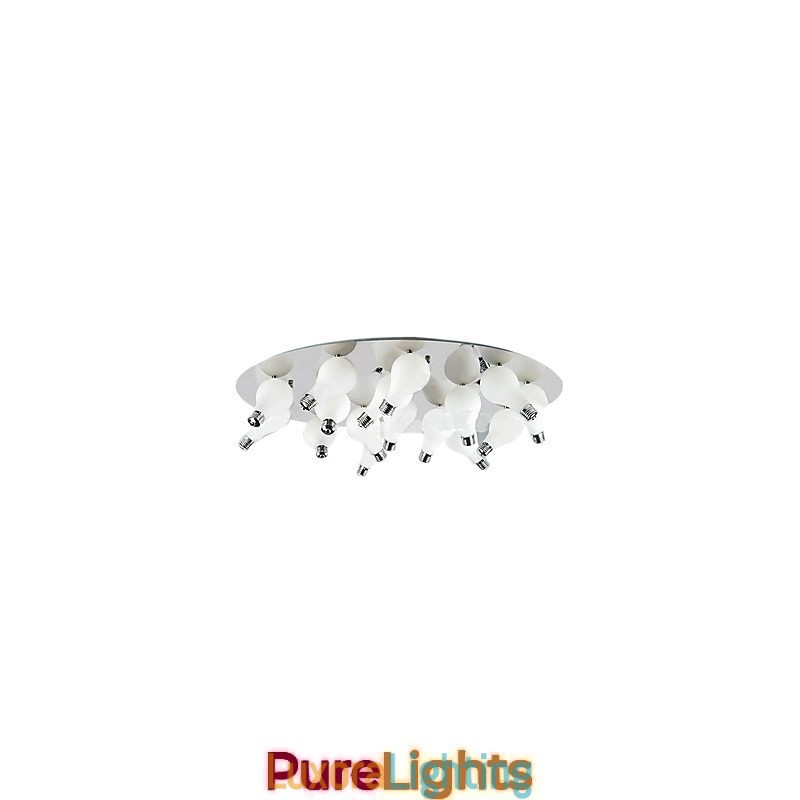 Designer Touch Decorative Modern Flush Mount with 12 Lights in Round (G4 Bulb Base)