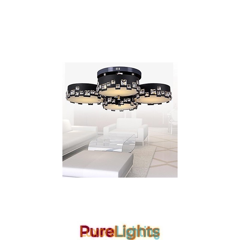 Designer Touch Decorative Modern Contemporary Crystal Metal Flush Mount