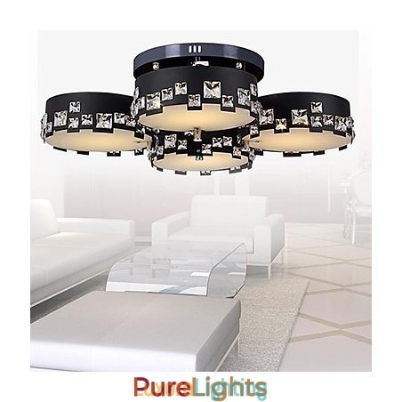 Designer Touch Decorative Modern Contemporary Crystal Metal Flush Mount