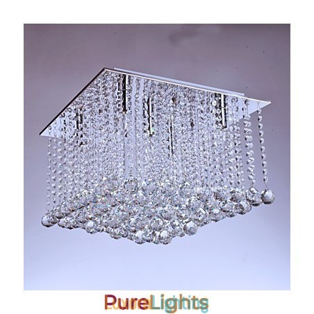 Designer Touch Decorative Flush Mount Crystal Modern Contemporary Metal