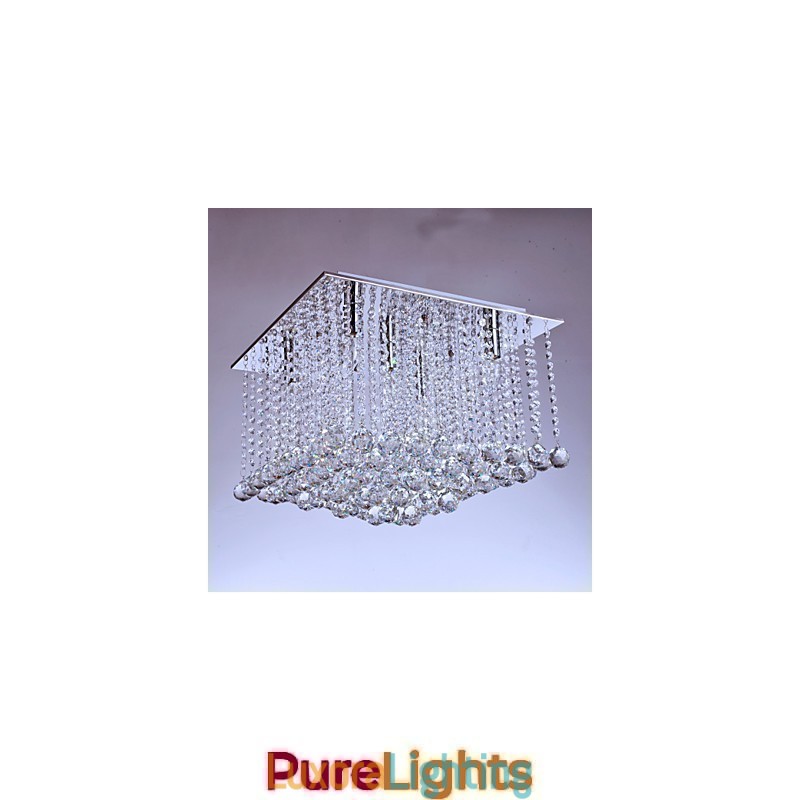 Designer Touch Decorative Flush Mount Crystal Modern Contemporary Metal