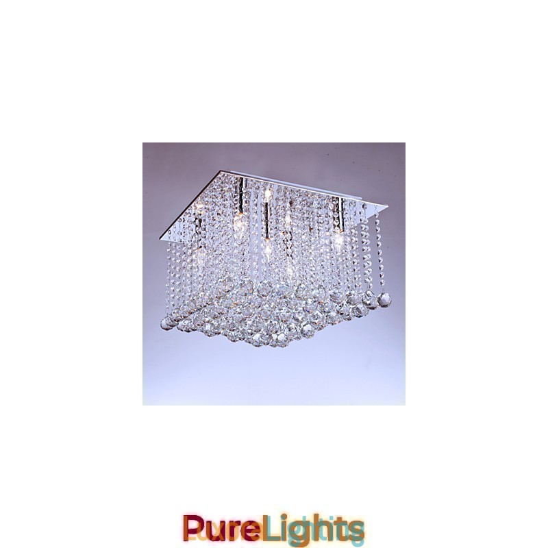 Designer Touch Decorative Flush Mount Crystal Modern Contemporary Metal