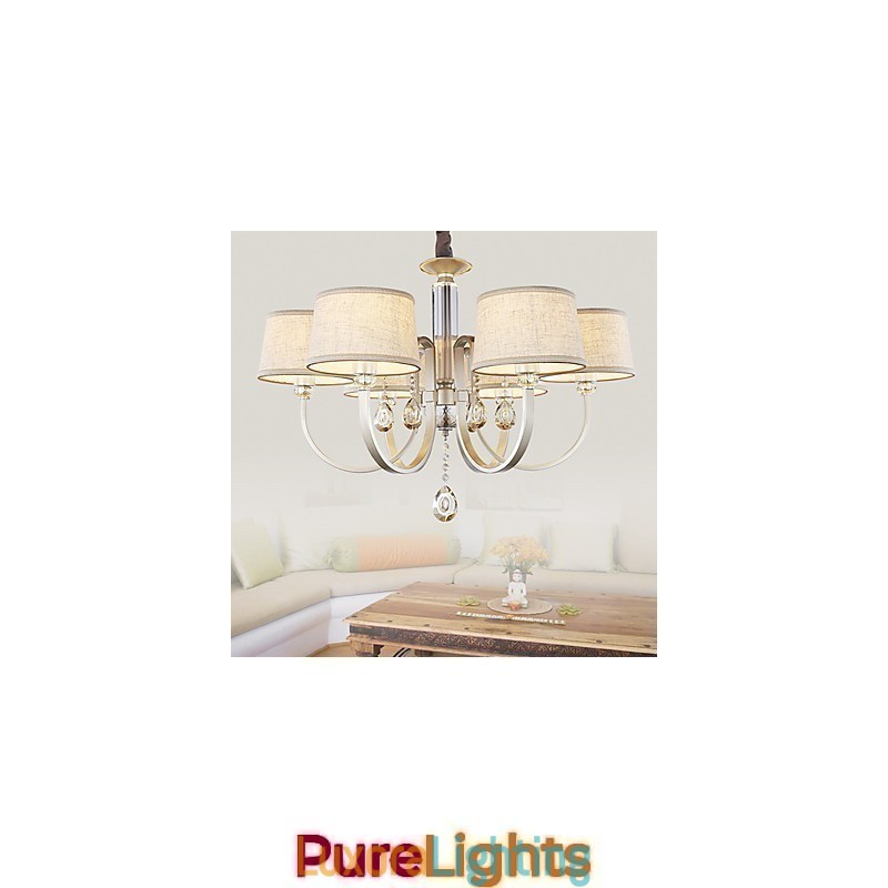 Designer Touch Decorative Country Crystal Painting Metal Chandelier