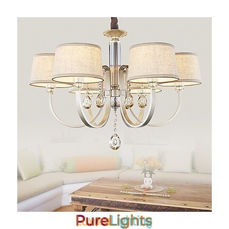 Designer Touch Decorative Country Crystal Painting Metal Chandelier