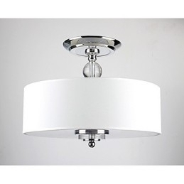 Designer Touch Decorative Elegant Crytal Flush Mount with 6 Lights in Cylinder Shade