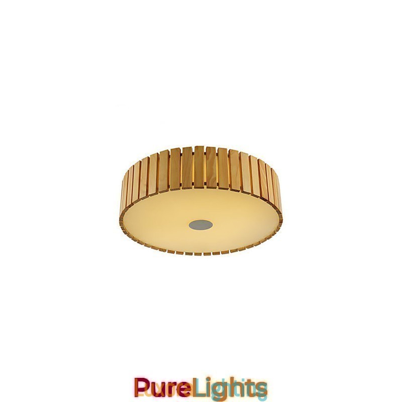 Designer Touch Decorative Flush Mount Traditional Classic Wood Bamboo