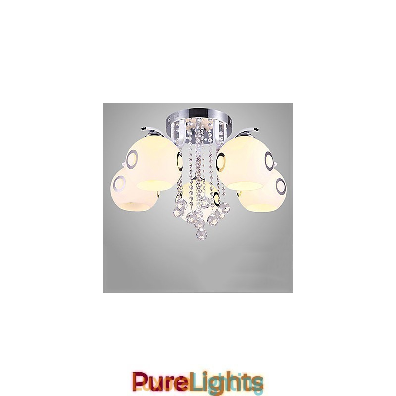 Designer Touch Decorative Flush Mount Crystal Modern Contemporary Glass