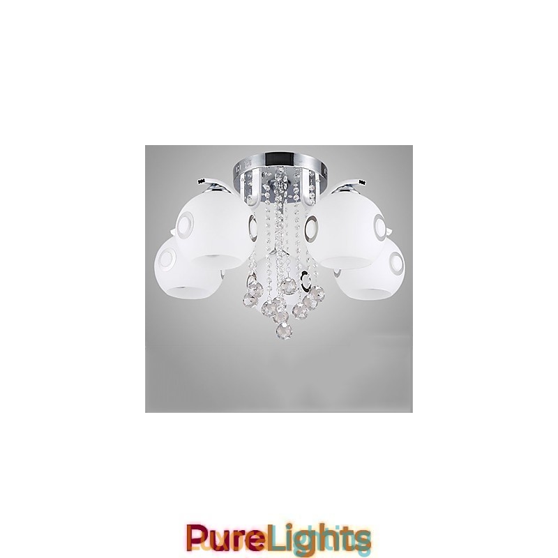 Designer Touch Decorative Flush Mount Crystal Modern Contemporary Glass