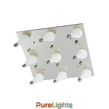 Designer Touch Decorative Modern Flush Mount with 9 Lights in Square (G4 Bulb Base)