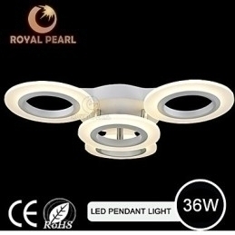 Designer Touch Decorative Modern Pendant Light Four Heads Acrylic Circle Light