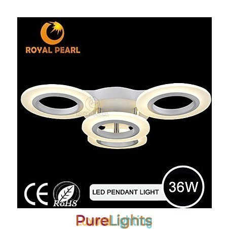 Designer Touch Decorative Modern Pendant Light Four Heads Acrylic Circle Light