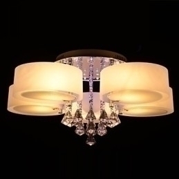 Designer Touch Decorative Remote Control Flush Mount Crystal Included Modern Contemporary